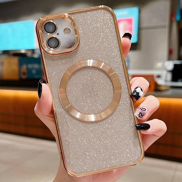 Electroplating Pure Color Glitter Powder MagSafe Phone Case, For iPhone 16, For iPhone 15 Pro Max, For iPhone 15 Pro