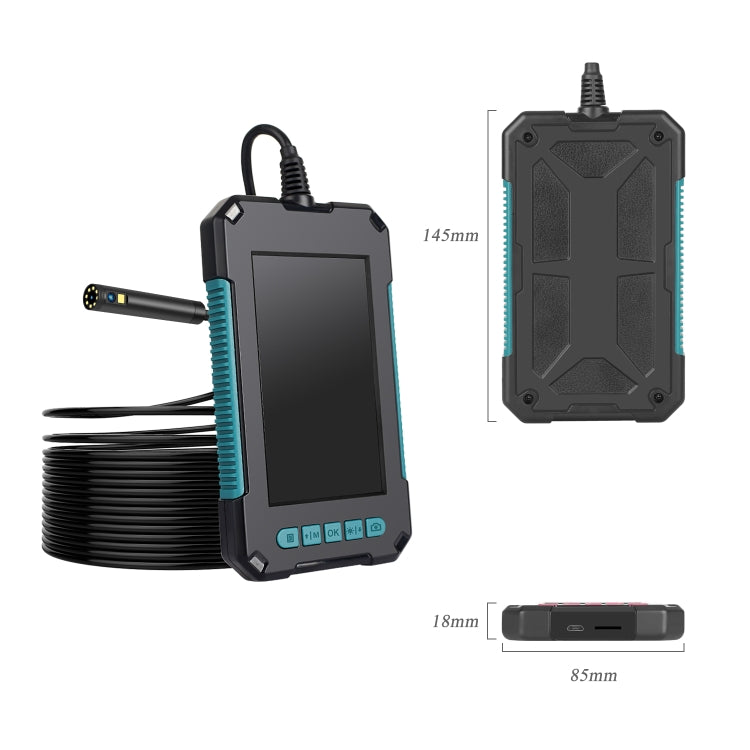 P40 8mm 1080P IP68 Waterproof 4.3 inch Highlight Screen Dual Camera Digital Endoscope, 2m Hard Cable, 5m Hard Cable, 10m Hard Cable