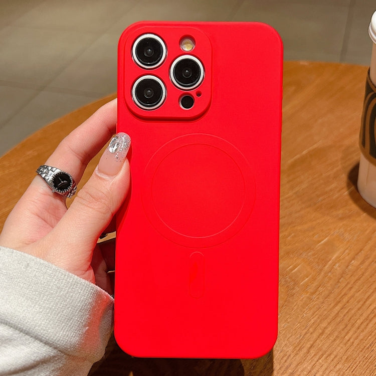 Solid Color Liquid Silicone MagSafe Magnetic Phone Case, For iPhone 16 Pro