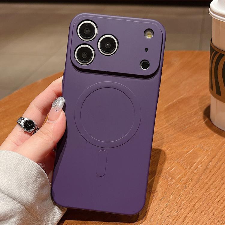 Solid Color Liquid Silicone MagSafe Magnetic Phone Case, For iPhone 17 Pro