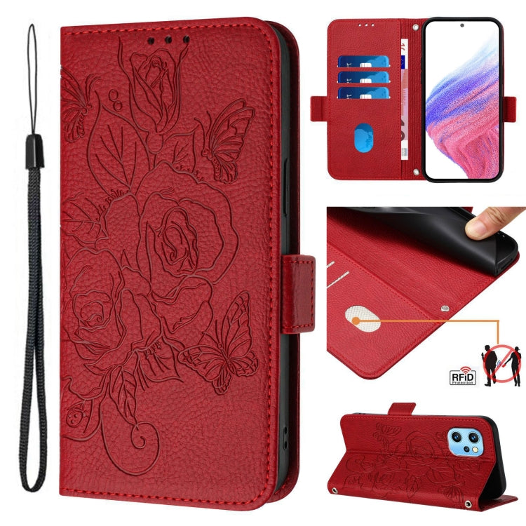 Embossed Rose RFID Anti-theft Leather Phone Case, For UMIDIGI Power 7 Max