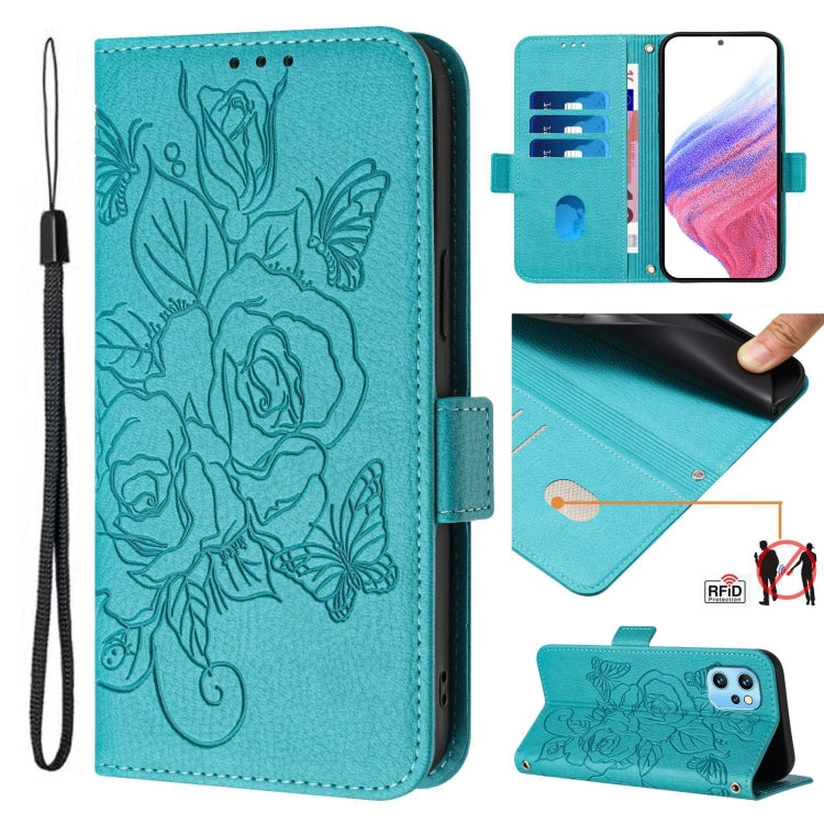 Embossed Rose RFID Anti-theft Leather Phone Case, For UMIDIGI Power 7 Max