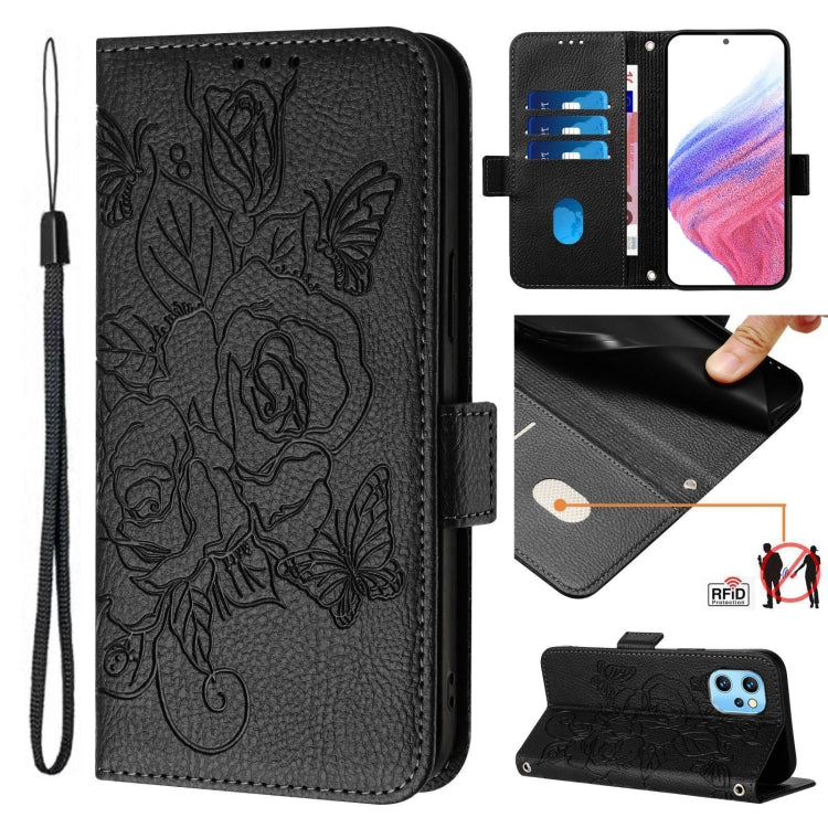 Embossed Rose RFID Anti-theft Leather Phone Case, For UMIDIGI Power 7 Max
