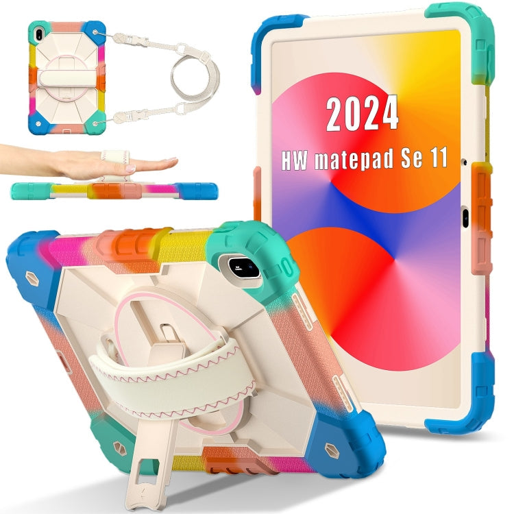 Contrast Color Robot Silicone Hybrid PC Tablet Case, For Huawei MatePad Air 12 2024, For Huawei MatePad SE 11 2024