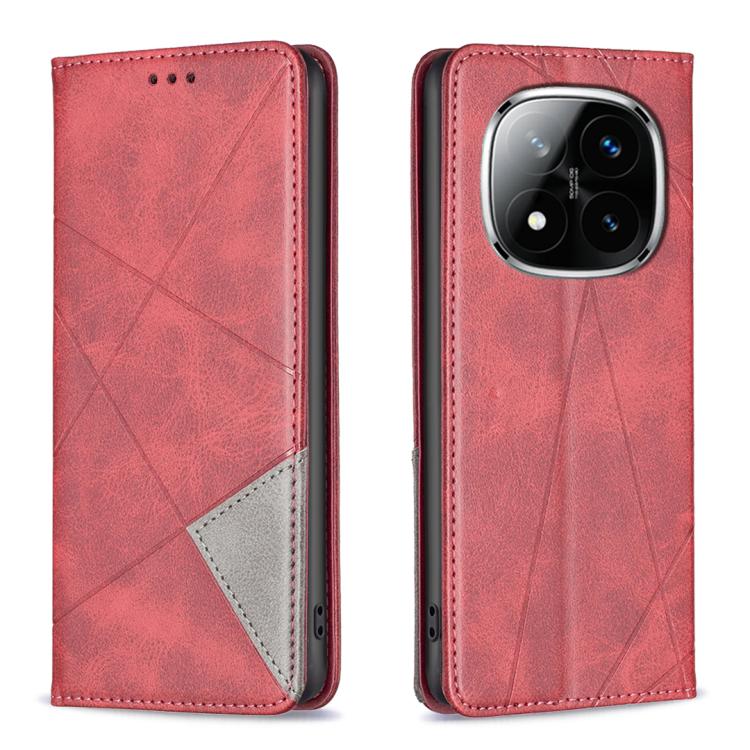 Rhombus Texture Magnetic Leather Phone Case, For Redmi 15 5G Global / 15 4G SEA 169.5mm, For Redmi A5 4G 171.7mm, For Redmi K80 / K80 Pro, For Redmi Note 14 Pro 4G