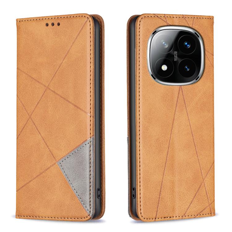 Rhombus Texture Magnetic Leather Phone Case, For Redmi 15 5G Global / 15 4G SEA 169.5mm, For Redmi A5 4G 171.7mm, For Redmi K80 / K80 Pro, For Redmi Note 14 Pro 4G