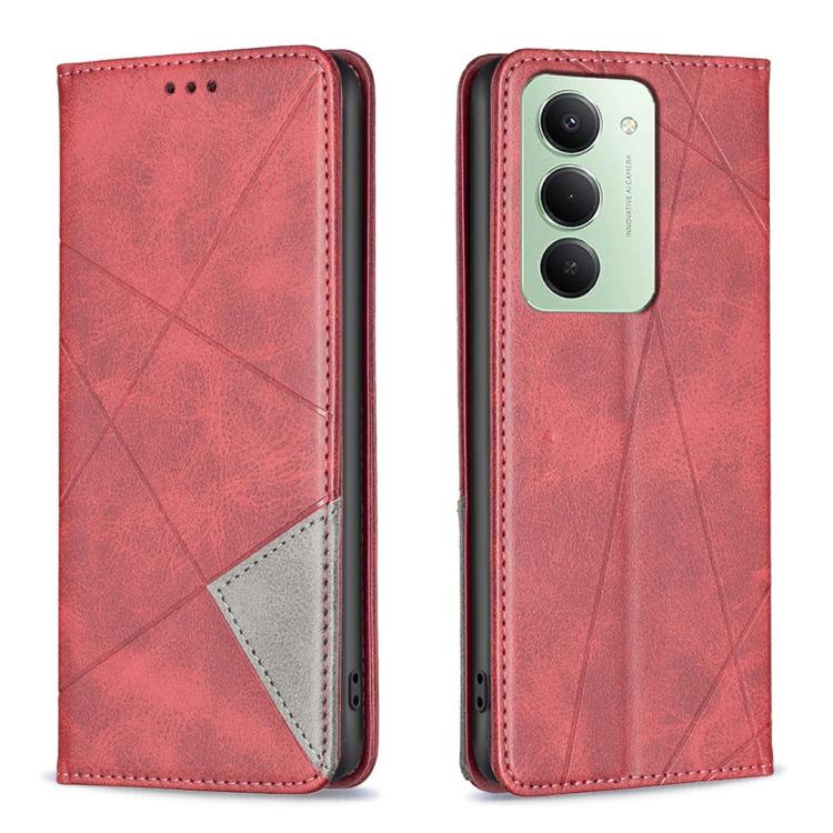 Rhombus Texture Magnetic Leather Phone Case, For Redmi 15 5G Global / 15 4G SEA 169.5mm, For Redmi A5 4G 171.7mm, For Redmi K80 / K80 Pro, For Redmi Note 14 Pro 4G