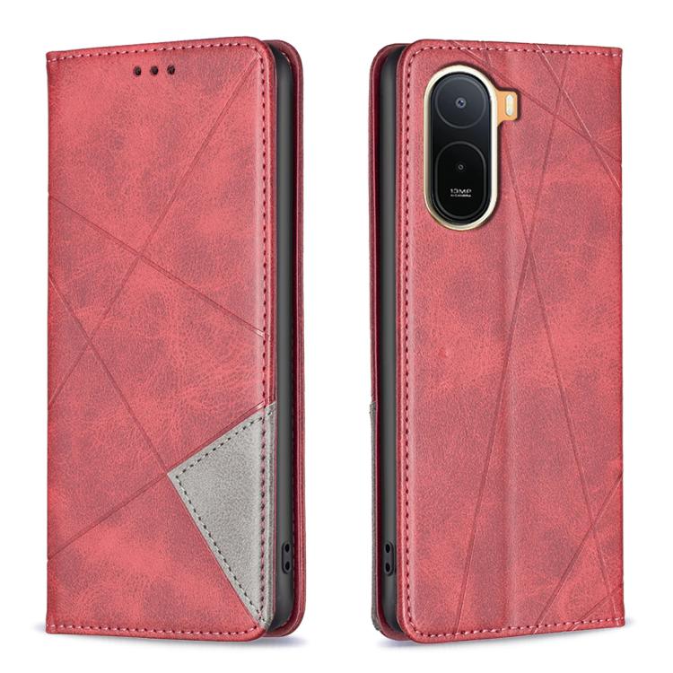 Rhombus Texture Magnetic Leather Phone Case, For Redmi A7 Pro 171mm / Poco C85x 5G, For Redmi 15a 5G, For Redmi Tubo 5 Max / Poco X8 Pro Max, For Redmi Tubo 5 / Poco X8 Pro 5G