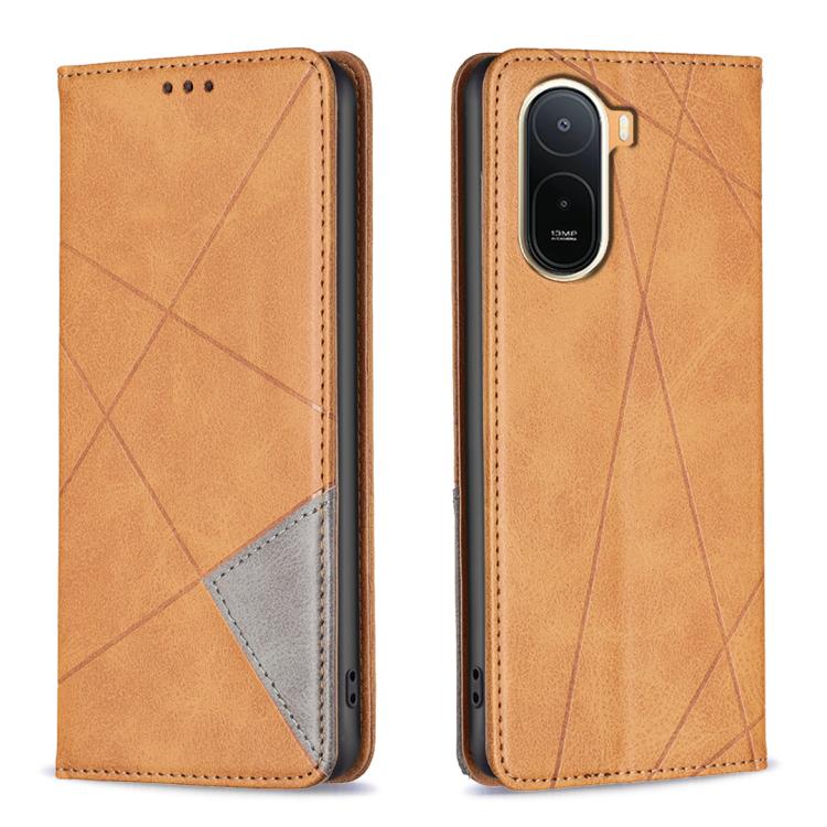Rhombus Texture Magnetic Leather Phone Case, For Redmi A7 Pro 171mm / Poco C85x 5G, For Redmi 15a 5G, For Redmi Tubo 5 Max / Poco X8 Pro Max, For Redmi Tubo 5 / Poco X8 Pro 5G