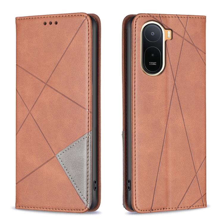 Rhombus Texture Magnetic Leather Phone Case, For Redmi A7 Pro 171mm / Poco C85x 5G, For Redmi 15a 5G, For Redmi Tubo 5 Max / Poco X8 Pro Max, For Redmi Tubo 5 / Poco X8 Pro 5G