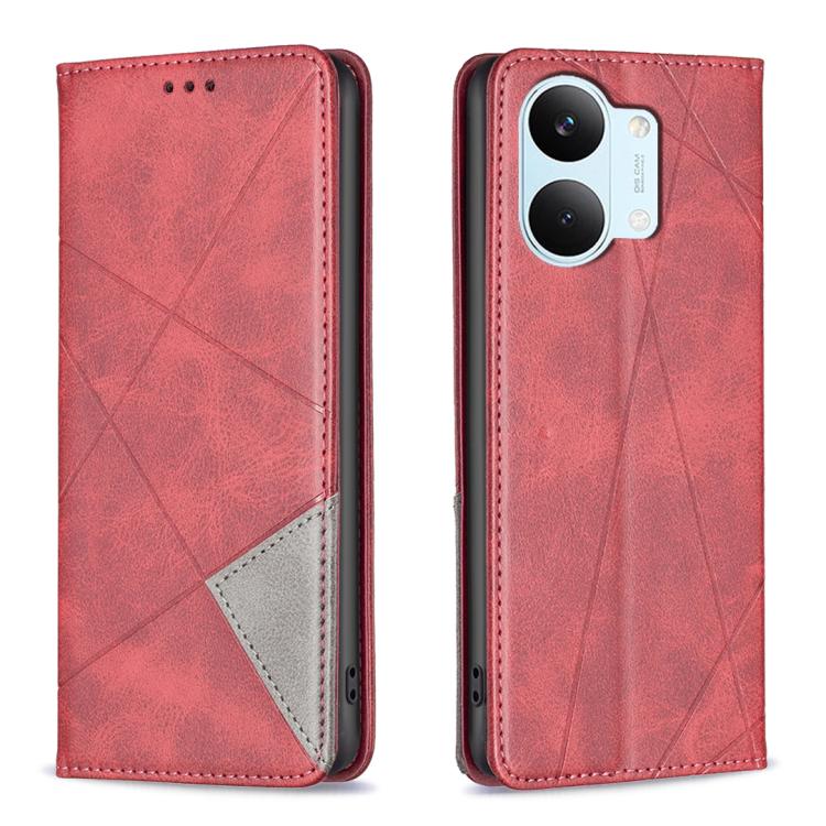 Rhombus Texture Magnetic Leather Phone Case, For Redmi A7 Pro 171mm / Poco C85x 5G, For Redmi 15a 5G, For Redmi Tubo 5 Max / Poco X8 Pro Max, For Redmi Tubo 5 / Poco X8 Pro 5G