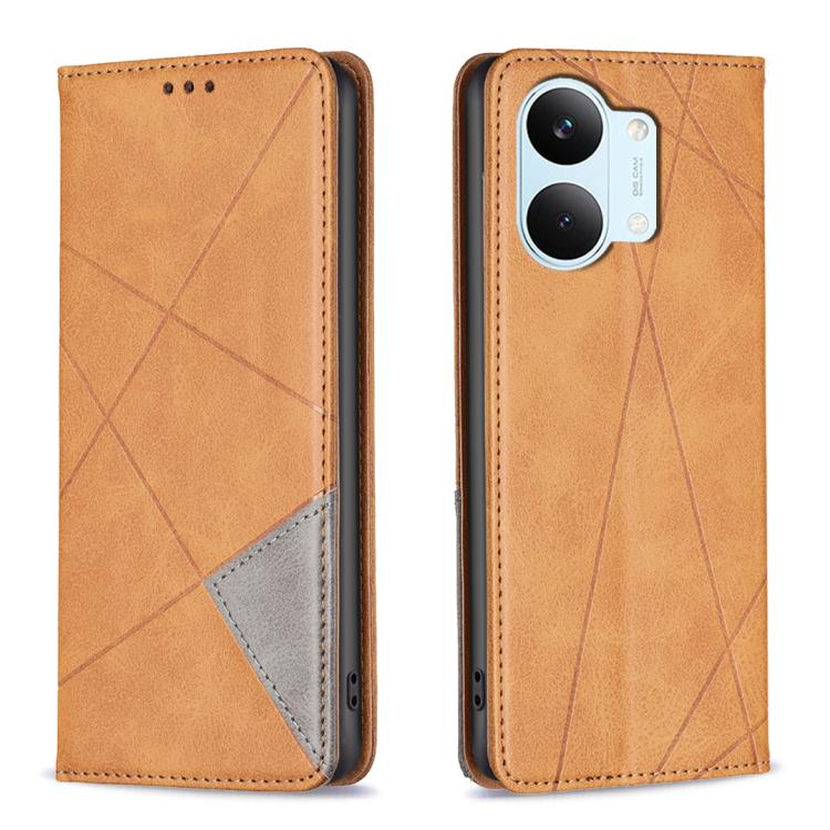 Rhombus Texture Magnetic Leather Phone Case, For Redmi A7 Pro 171mm / Poco C85x 5G, For Redmi 15a 5G, For Redmi Tubo 5 Max / Poco X8 Pro Max, For Redmi Tubo 5 / Poco X8 Pro 5G