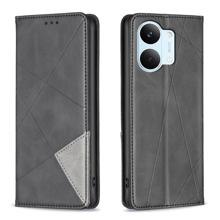 Rhombus Texture Magnetic Leather Phone Case, For Redmi A7 Pro 171mm / Poco C85x 5G, For Redmi 15a 5G, For Redmi Tubo 5 Max / Poco X8 Pro Max, For Redmi Tubo 5 / Poco X8 Pro 5G
