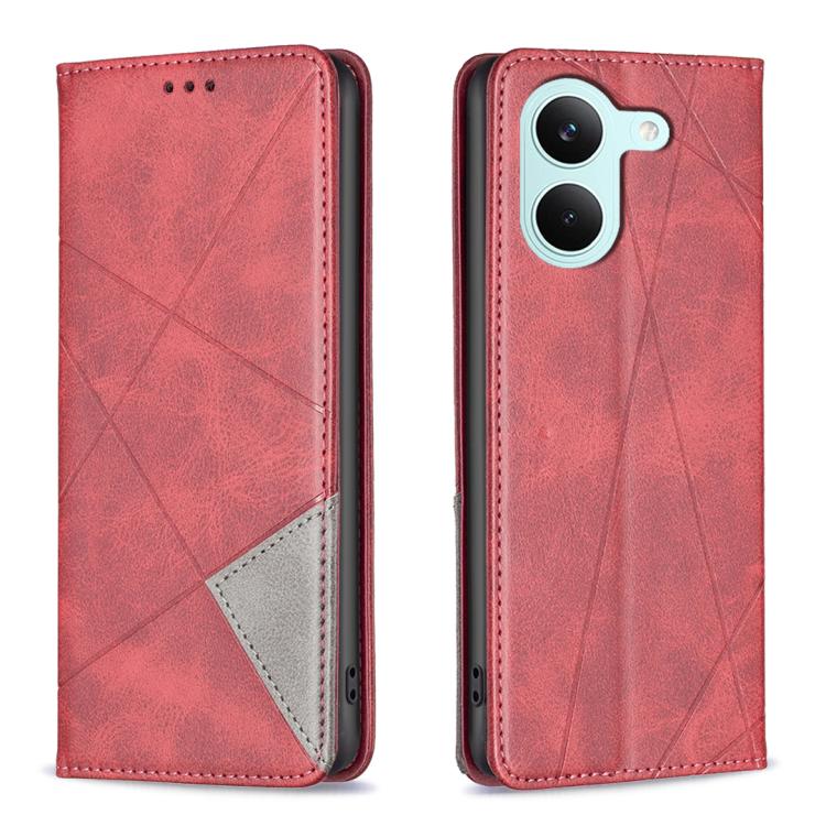 Rhombus Texture Magnetic Leather Phone Case, For Redmi A7 Pro 171mm / Poco C85x 5G, For Redmi 15a 5G, For Redmi Tubo 5 Max / Poco X8 Pro Max, For Redmi Tubo 5 / Poco X8 Pro 5G