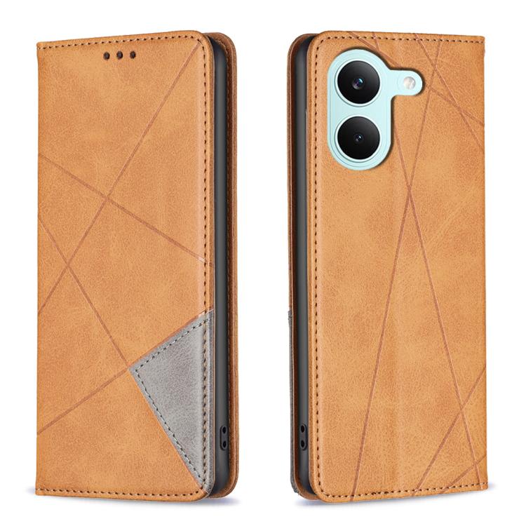 Rhombus Texture Magnetic Leather Phone Case, For Redmi A7 Pro 171mm / Poco C85x 5G, For Redmi 15a 5G, For Redmi Tubo 5 Max / Poco X8 Pro Max, For Redmi Tubo 5 / Poco X8 Pro 5G