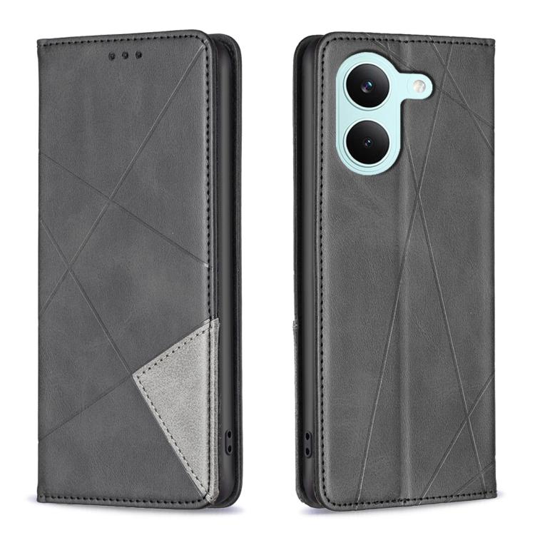 Rhombus Texture Magnetic Leather Phone Case, For Redmi A7 Pro 171mm / Poco C85x 5G, For Redmi 15a 5G, For Redmi Tubo 5 Max / Poco X8 Pro Max, For Redmi Tubo 5 / Poco X8 Pro 5G