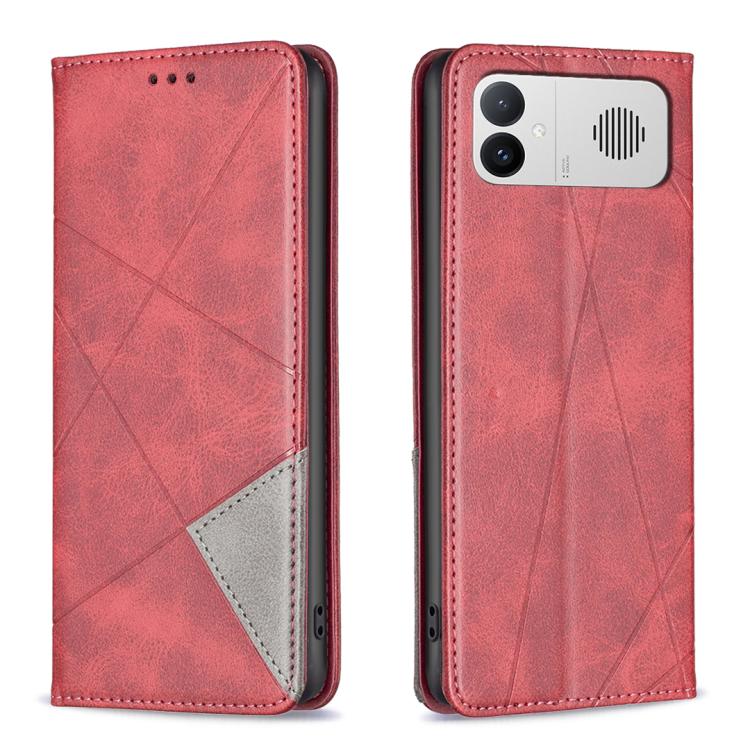 Rhombus Texture Magnetic Leather Phone Case, For Redmi K100 Pro Max 5G, For Redmi 17 4G / 5G Global 170mm, For Redmi K100 Pro 5G, For Redmi K90 Max 5G