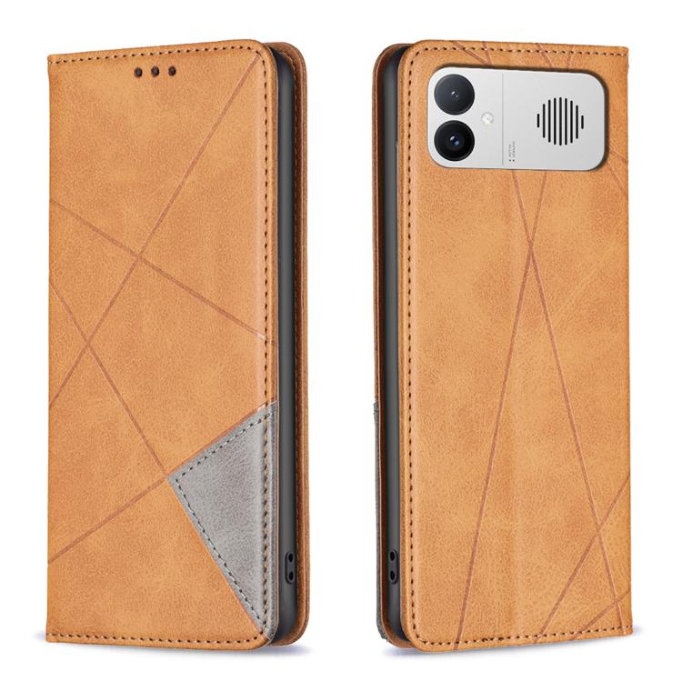 Rhombus Texture Magnetic Leather Phone Case, For Redmi K100 Pro Max 5G, For Redmi 17 4G / 5G Global 170mm, For Redmi K100 Pro 5G, For Redmi K90 Max 5G