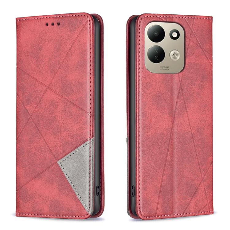 Rhombus Texture Magnetic Leather Phone Case, For Redmi K100 Pro Max 5G, For Redmi 17 4G / 5G Global 170mm, For Redmi K100 Pro 5G, For Redmi K90 Max 5G