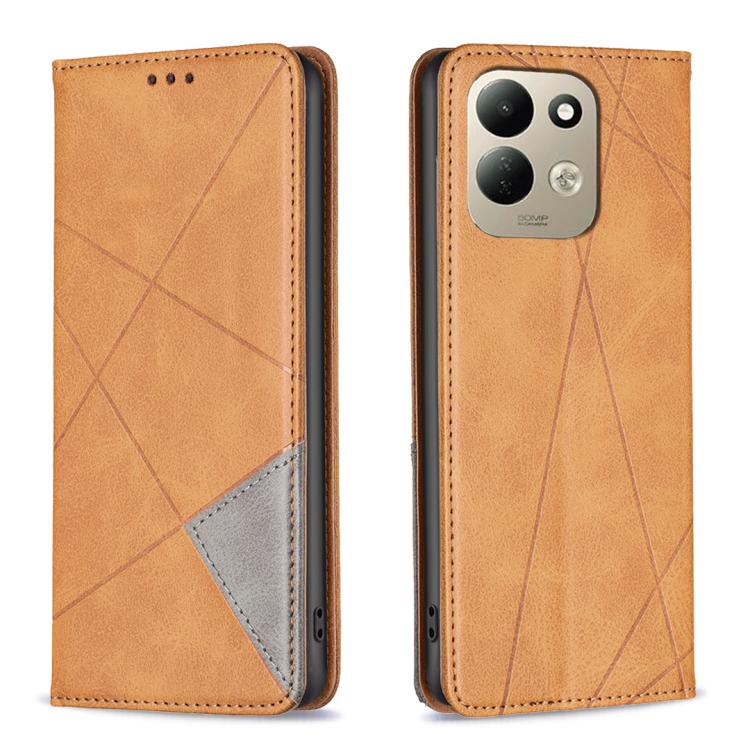 Rhombus Texture Magnetic Leather Phone Case, For Redmi K100 Pro Max 5G, For Redmi 17 4G / 5G Global 170mm, For Redmi K100 Pro 5G, For Redmi K90 Max 5G