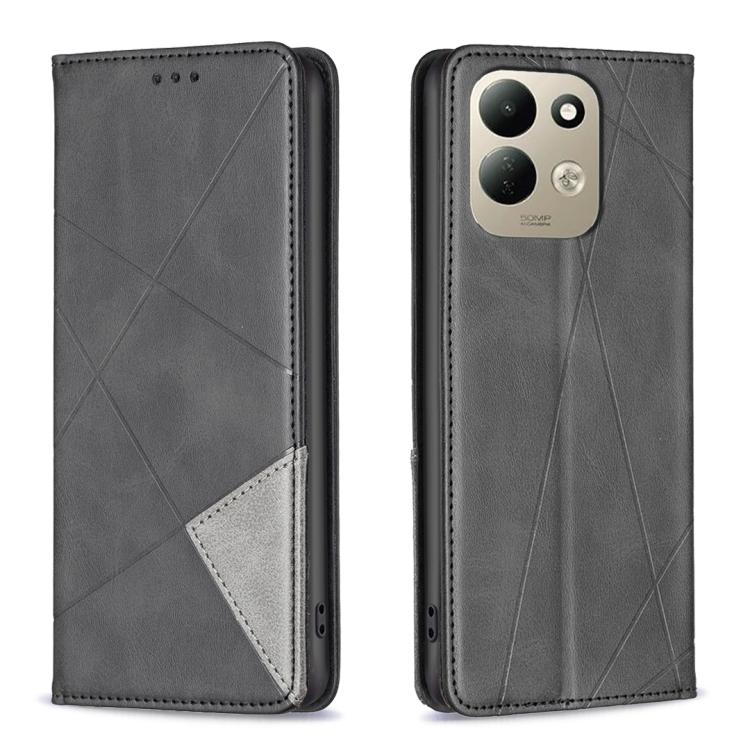 Rhombus Texture Magnetic Leather Phone Case, For Redmi K100 Pro Max 5G, For Redmi 17 4G / 5G Global 170mm, For Redmi K100 Pro 5G, For Redmi K90 Max 5G