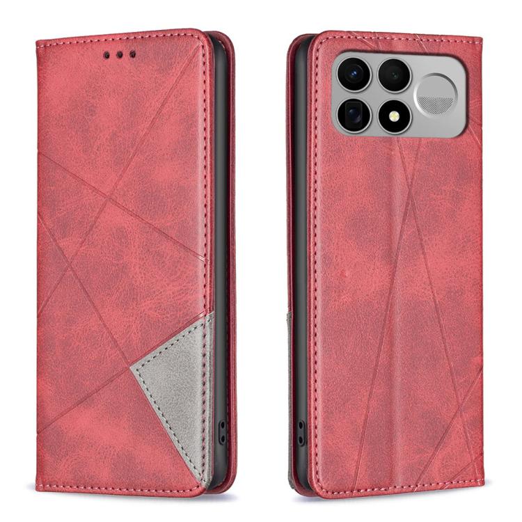 Rhombus Texture Magnetic Leather Phone Case, For Redmi K100 Pro Max 5G, For Redmi 17 4G / 5G Global 170mm, For Redmi K100 Pro 5G, For Redmi K90 Max 5G