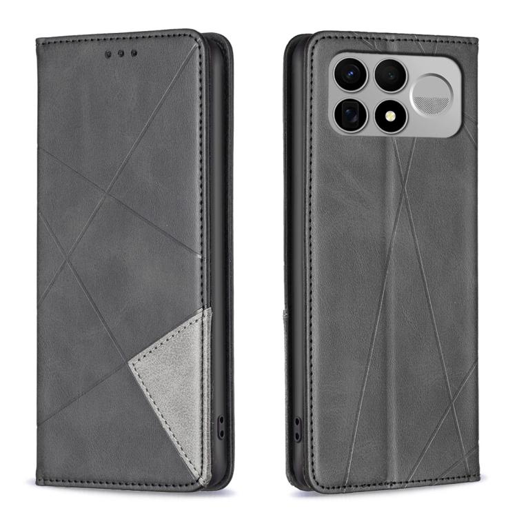Rhombus Texture Magnetic Leather Phone Case, For Redmi K100 Pro Max 5G, For Redmi 17 4G / 5G Global 170mm, For Redmi K100 Pro 5G, For Redmi K90 Max 5G