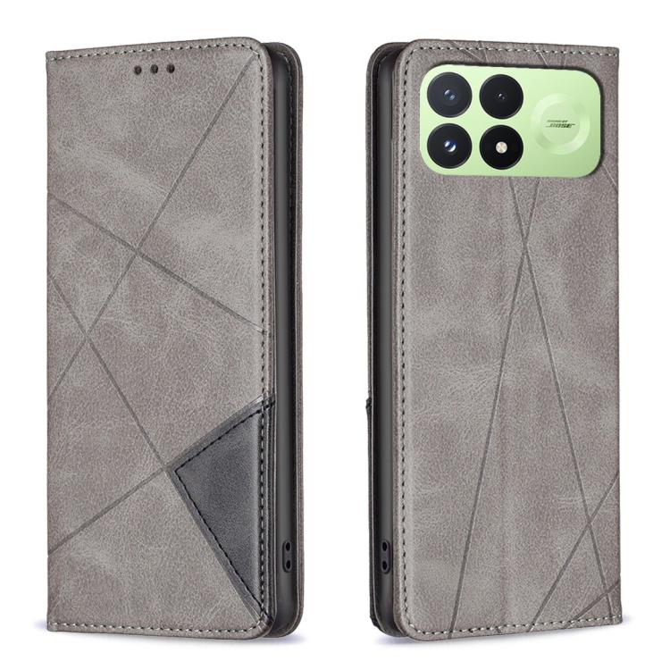 Rhombus Texture Magnetic Leather Phone Case, For Redmi K100 Pro Max 5G, For Redmi 17 4G / 5G Global 170mm, For Redmi K100 Pro 5G, For Redmi K90 Max 5G