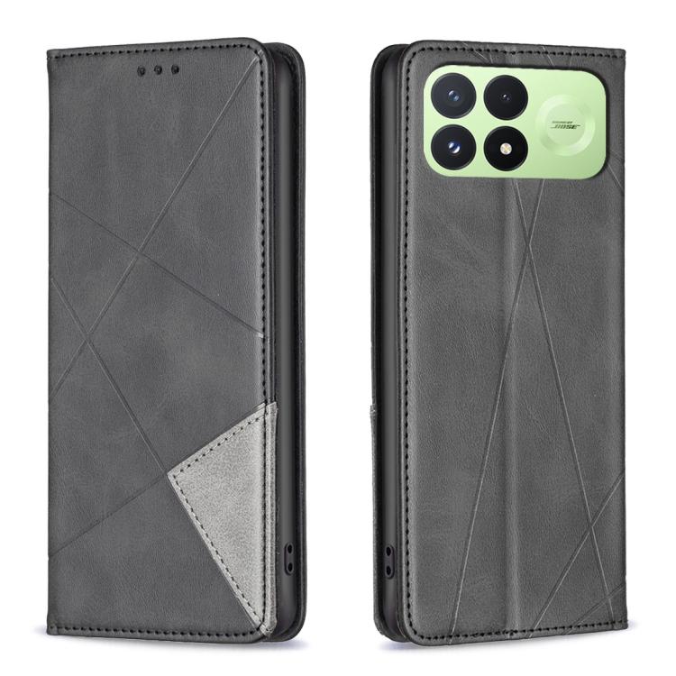 Rhombus Texture Magnetic Leather Phone Case, For Redmi K100 Pro Max 5G, For Redmi 17 4G / 5G Global 170mm, For Redmi K100 Pro 5G, For Redmi K90 Max 5G