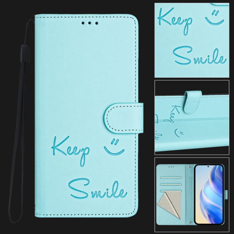 Smile Embossing RFID Leather Phone Case, For itel A48