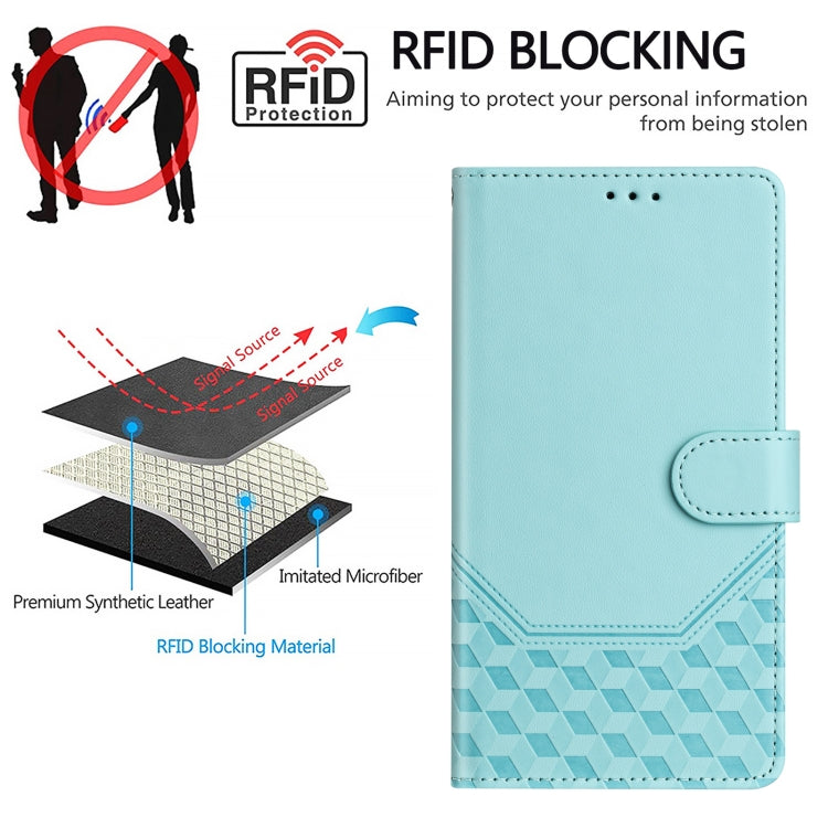 Honeycomb Embossing RFID Leather Phone Case, For iPhone 11 Pro Max, For iPhone 11, For iPhone 11 Pro, For iPhone X / XS