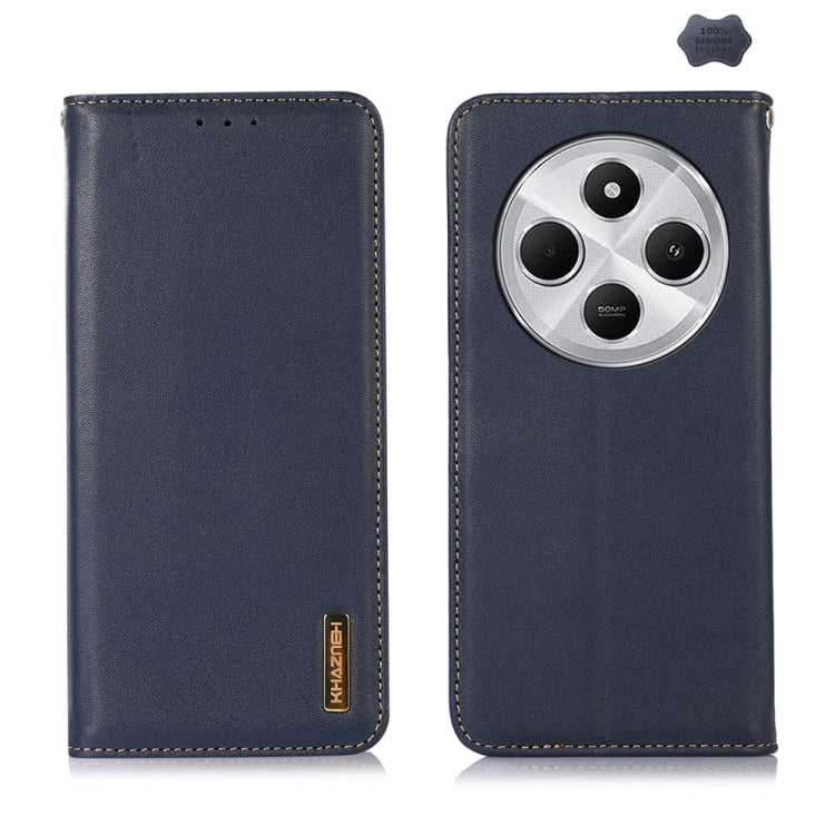 KHAZNEH Nappa Top Layer Cowhide Leather Phone Case, For Redmi Note 14 5G, For Redmi Note 14 Pro 5G, For Redmi 14C 4G