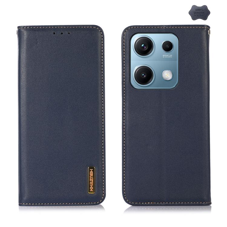 KHAZNEH Nappa Top Layer Cowhide Leather Phone Case, For Redmi Note 14 5G, For Redmi Note 14 Pro 5G, For Redmi 14C 4G