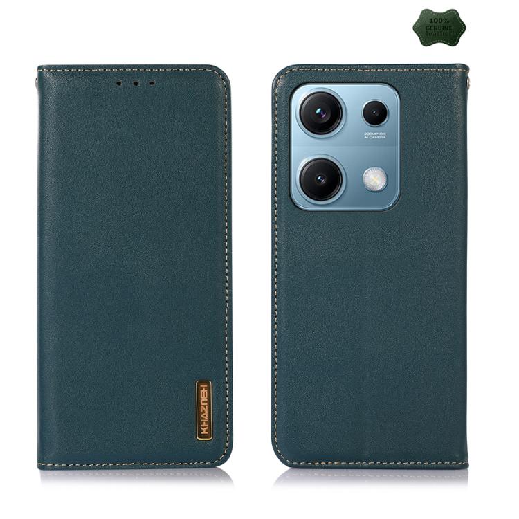 KHAZNEH Nappa Top Layer Cowhide Leather Phone Case, For Redmi Note 14 5G, For Redmi Note 14 Pro 5G, For Redmi 14C 4G