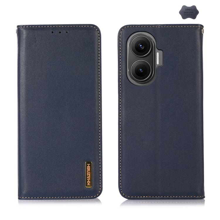 KHAZNEH Nappa Top Layer Cowhide Leather Phone Case, For Redmi Note 14 5G, For Redmi Note 14 Pro 5G, For Redmi 14C 4G