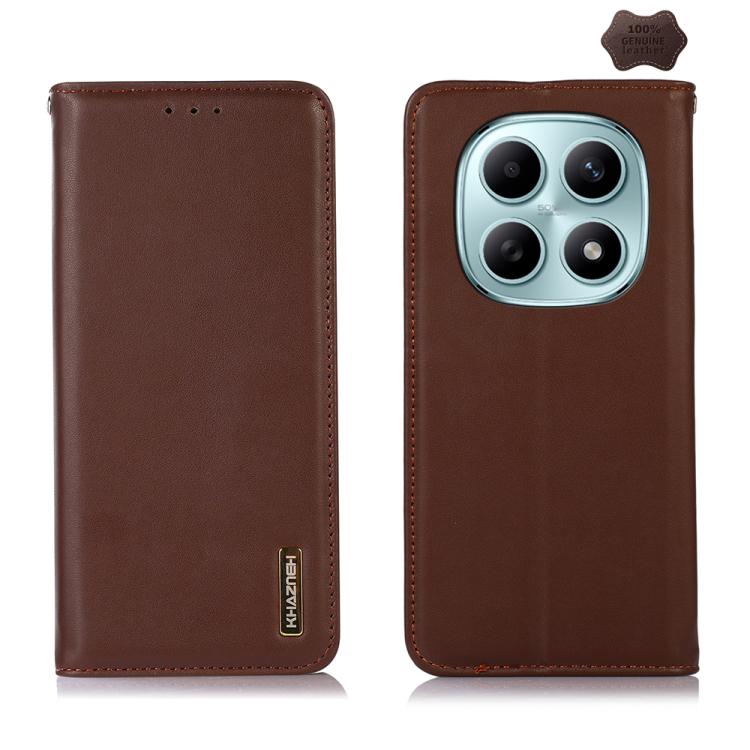 KHAZNEH Nappa Top Layer Cowhide Leather Phone Case, For Redmi Note 15 Pro 4G Global 163.2mm, For Redmi K90/Poco F8 Pro, For Redmi Note 15 Pro 5G Global 163.6mm, For Redmi 13X, For Redmi Note 14S 4G, For Redmi Turbo 4 Pro