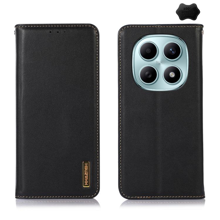 KHAZNEH Nappa Top Layer Cowhide Leather Phone Case, For Redmi Note 15 Pro 4G Global 163.2mm, For Redmi K90/Poco F8 Pro, For Redmi Note 15 Pro 5G Global 163.6mm, For Redmi 13X, For Redmi Note 14S 4G, For Redmi Turbo 4 Pro