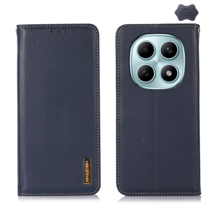 KHAZNEH Nappa Top Layer Cowhide Leather Phone Case, For Redmi Note 15 Pro 4G Global 163.2mm, For Redmi K90/Poco F8 Pro, For Redmi Note 15 Pro 5G Global 163.6mm, For Redmi 13X, For Redmi Note 14S 4G, For Redmi Turbo 4 Pro