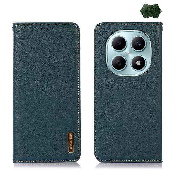 KHAZNEH Nappa Top Layer Cowhide Leather Phone Case, For Redmi Note 15 Pro 4G Global 163.2mm, For Redmi K90/Poco F8 Pro, For Redmi Note 15 Pro 5G Global 163.6mm, For Redmi 13X, For Redmi Note 14S 4G, For Redmi Turbo 4 Pro