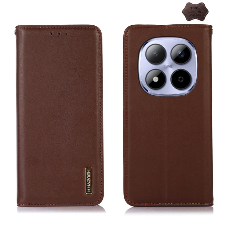 KHAZNEH Nappa Top Layer Cowhide Leather Phone Case, For Redmi Note 14S 4G, For Redmi Turbo 4 Pro, For Redmi Note 14 5G, For Redmi Note 14 Pro 5G, For Redmi 14C 4G