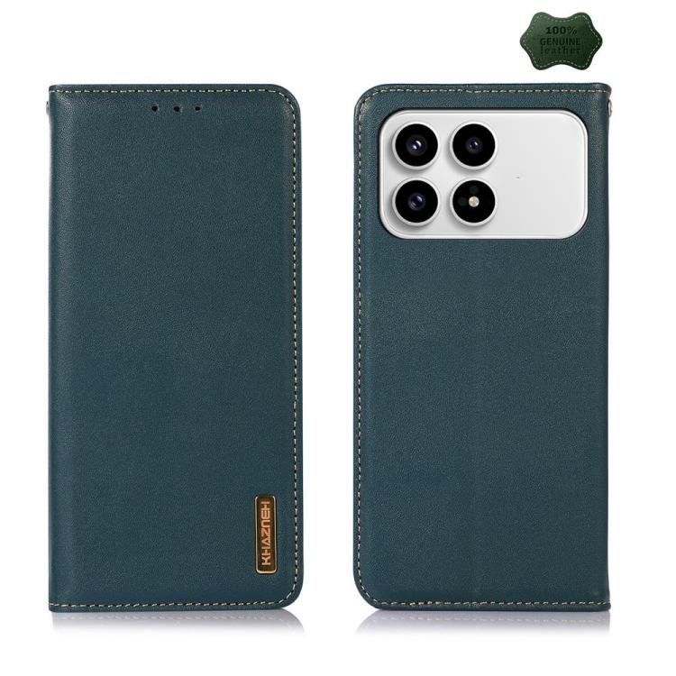 KHAZNEH Nappa Top Layer Cowhide Leather Phone Case, For Redmi Note 15 Pro 4G Global 163.2mm, For Redmi K90/Poco F8 Pro, For Redmi Note 15 Pro 5G Global 163.6mm, For Redmi 13X, For Redmi Note 14S 4G, For Redmi Turbo 4 Pro