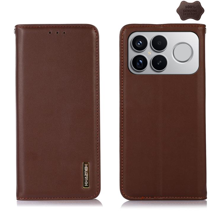 KHAZNEH Nappa Top Layer Cowhide Leather Phone Case, For Redmi Note 15 Pro 4G Global 163.2mm, For Redmi K90/Poco F8 Pro, For Redmi Note 15 Pro 5G Global 163.6mm, For Redmi 13X, For Redmi Note 14S 4G, For Redmi Turbo 4 Pro
