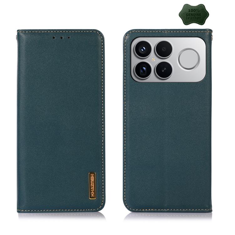 KHAZNEH Nappa Top Layer Cowhide Leather Phone Case, For Redmi Note 15 Pro 4G Global 163.2mm, For Redmi K90/Poco F8 Pro, For Redmi Note 15 Pro 5G Global 163.6mm, For Redmi 13X, For Redmi Note 14S 4G, For Redmi Turbo 4 Pro