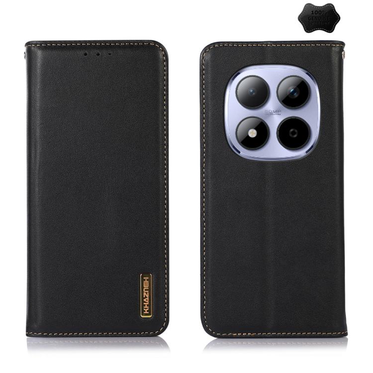 KHAZNEH Nappa Top Layer Cowhide Leather Phone Case, For Redmi Note 15 Pro 4G Global 163.2mm, For Redmi K90/Poco F8 Pro, For Redmi Note 15 Pro 5G Global 163.6mm, For Redmi 13X, For Redmi Note 14S 4G, For Redmi Turbo 4 Pro