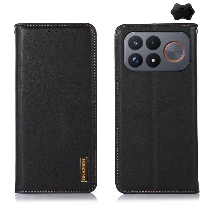 KHAZNEH Nappa Top Layer Cowhide Leather Phone Case, For Redmi Note 17 4G Global 169.7mm, For Redmi 17 5G / 4G Global 170mm, For Redmi A7 Pro 171mm / Poco C85x 5G, For Redmi Turbo 5 Max / Poco X8 Pro Max, For Redmi Turbo 5 5G / Poco X8 Pro 5G           ...