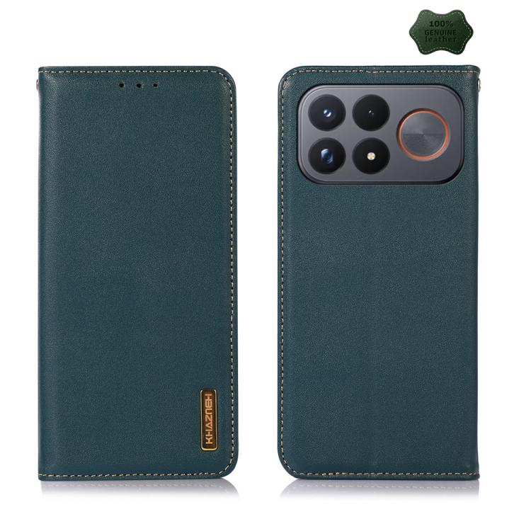 KHAZNEH Nappa Top Layer Cowhide Leather Phone Case, For Redmi Note 17 4G Global 169.7mm, For Redmi 17 5G / 4G Global 170mm, For Redmi A7 Pro 171mm / Poco C85x 5G, For Redmi Turbo 5 Max / Poco X8 Pro Max, For Redmi Turbo 5 5G / Poco X8 Pro 5G           ...
