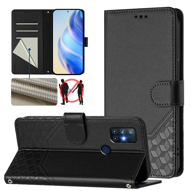 Honeycomb Embossing RFID Leather Phone Case, For OnePlus Nord N10 5G