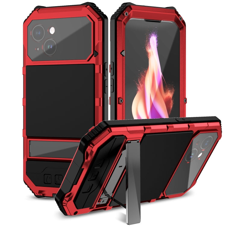 R-JUST Life Waterproof Dustproof Shockproof Holder Phone Case, For iPhone 15 Pro Max, For iPhone 15 Plus