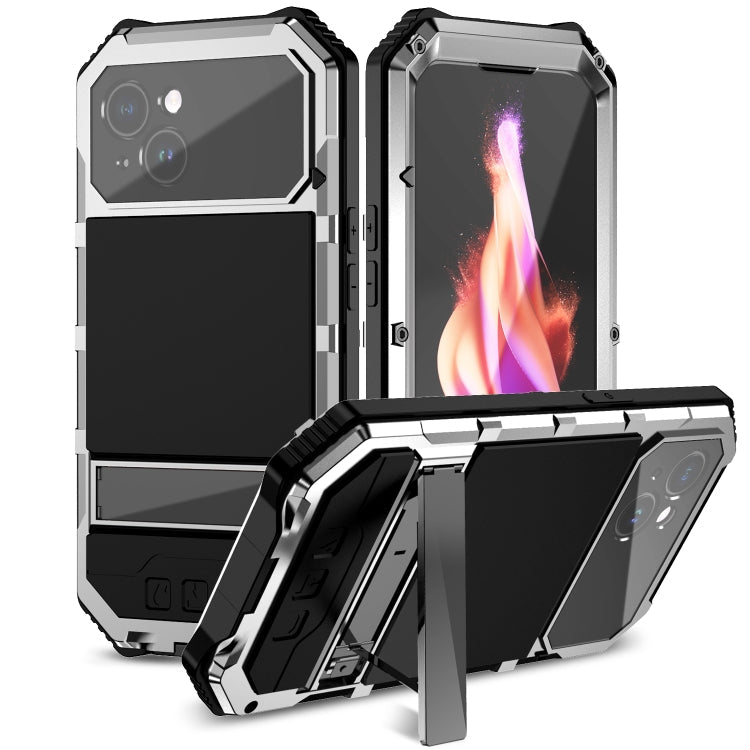 R-JUST Life Waterproof Dustproof Shockproof Holder Phone Case, For iPhone 15 Pro Max, For iPhone 15 Plus