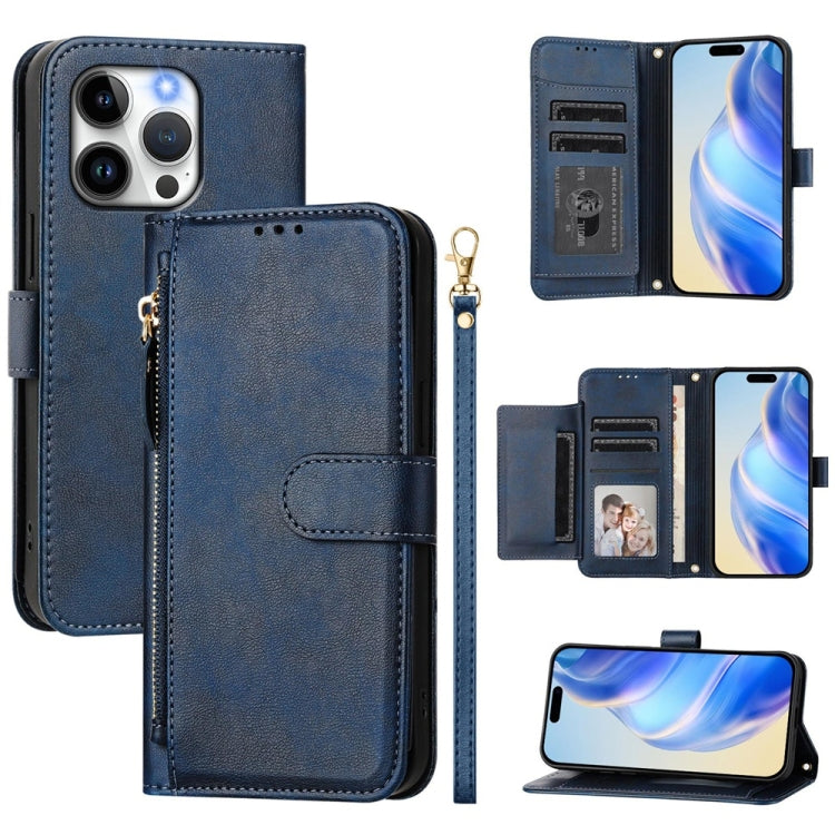 Multi-Card Slots Zipper Wallet Leather Phone Case, For iPhone 14 Pro Max, For iPhone SE 2022 / 2020 / 8 / 7, For iPhone 13 Pro Max, For iPhone 13 Pro